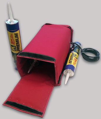 Adhesive tube warming case