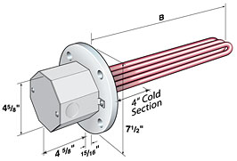 Flanged Immersion Heaters for Mild Corrosive Solutions